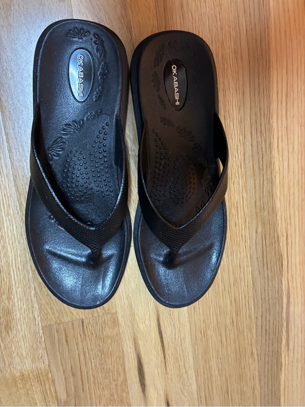 Okabashi Black Women's Flip Flop Sandals